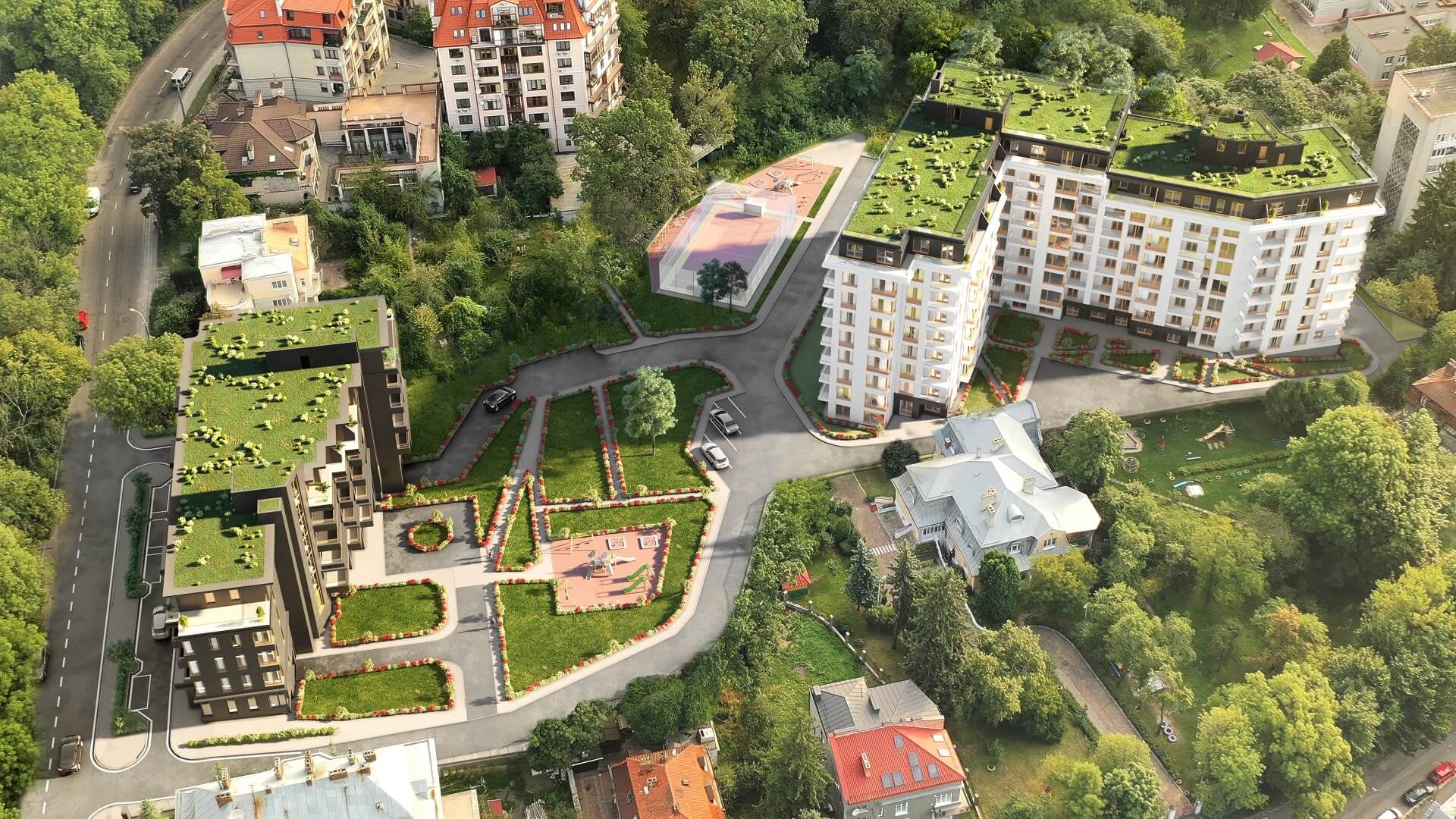 Residential complex «Giatsynt-luks» by Nove Misto developer, Lviv, Ukraine